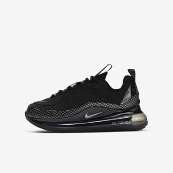 Nike MX-720-818 - Nagyobb Gyerek Air Max Trainers - Fekete/Fekete/Sötét Szürke/Metal Titán